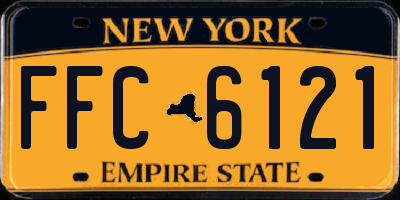 NY license plate FFC6121