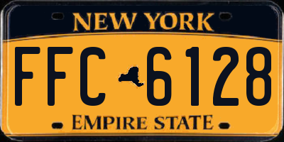 NY license plate FFC6128