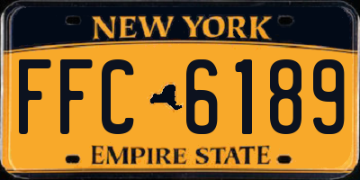 NY license plate FFC6189
