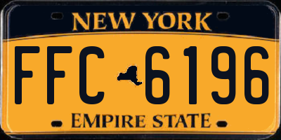 NY license plate FFC6196