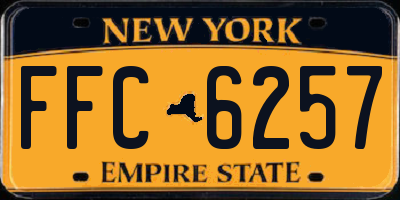 NY license plate FFC6257