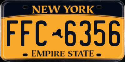NY license plate FFC6356