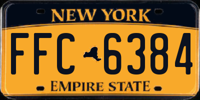 NY license plate FFC6384