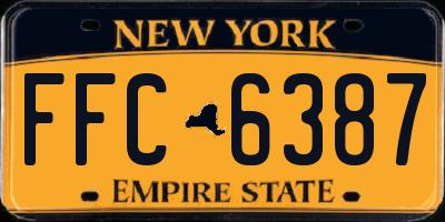 NY license plate FFC6387