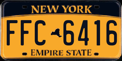 NY license plate FFC6416