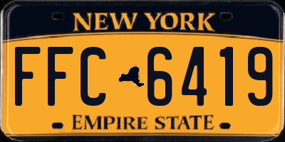 NY license plate FFC6419