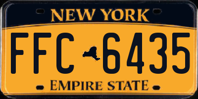 NY license plate FFC6435
