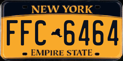 NY license plate FFC6464
