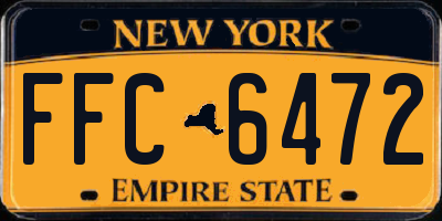NY license plate FFC6472
