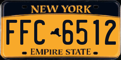 NY license plate FFC6512