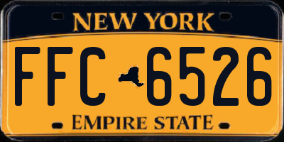 NY license plate FFC6526