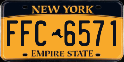 NY license plate FFC6571