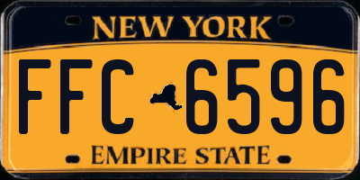 NY license plate FFC6596