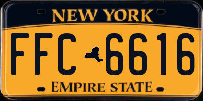 NY license plate FFC6616