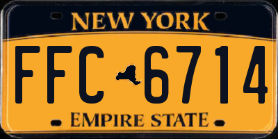 NY license plate FFC6714