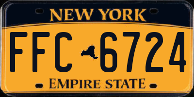 NY license plate FFC6724