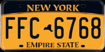 NY license plate FFC6768