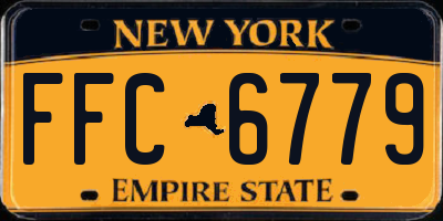 NY license plate FFC6779
