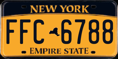 NY license plate FFC6788