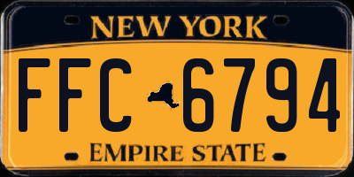NY license plate FFC6794