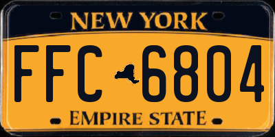 NY license plate FFC6804