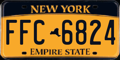 NY license plate FFC6824