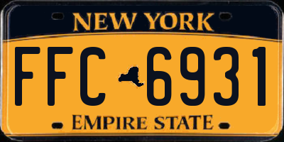 NY license plate FFC6931
