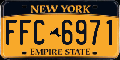NY license plate FFC6971