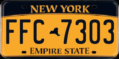 NY license plate FFC7303