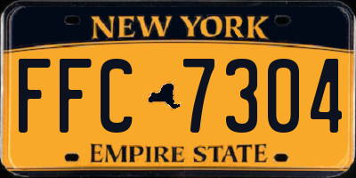 NY license plate FFC7304