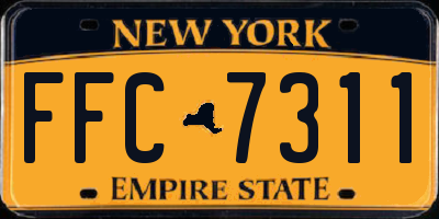 NY license plate FFC7311