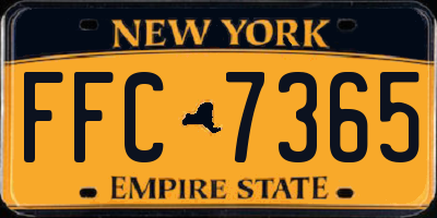 NY license plate FFC7365