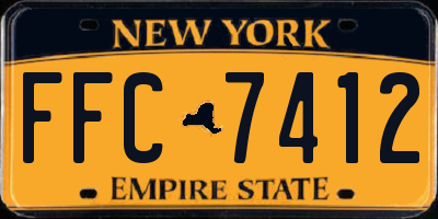 NY license plate FFC7412