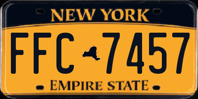 NY license plate FFC7457