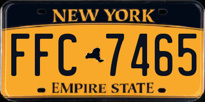 NY license plate FFC7465