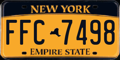 NY license plate FFC7498