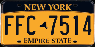 NY license plate FFC7514