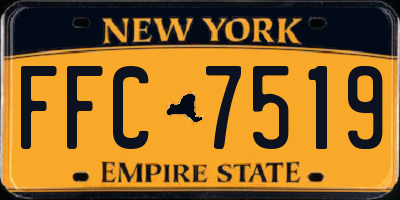 NY license plate FFC7519