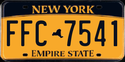 NY license plate FFC7541