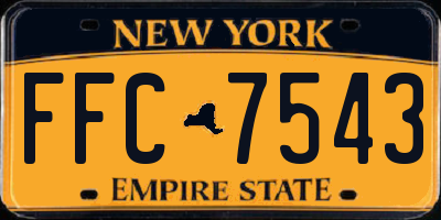 NY license plate FFC7543