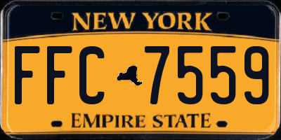 NY license plate FFC7559