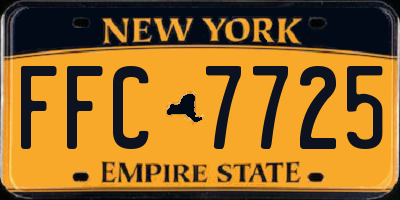 NY license plate FFC7725