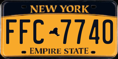 NY license plate FFC7740