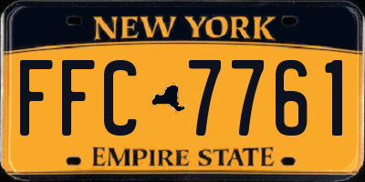 NY license plate FFC7761