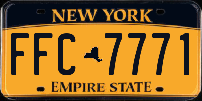 NY license plate FFC7771