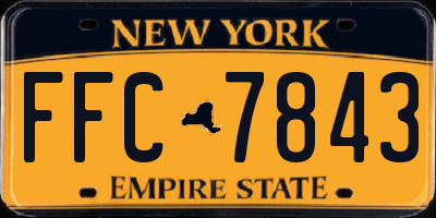 NY license plate FFC7843