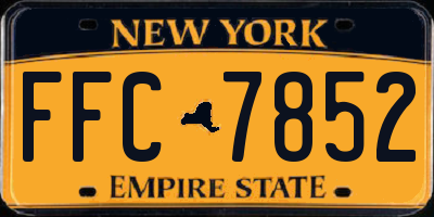 NY license plate FFC7852