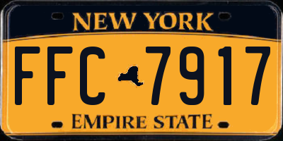 NY license plate FFC7917