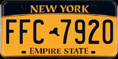 NY license plate FFC7920