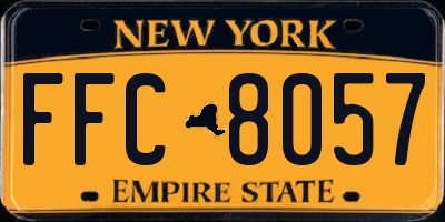 NY license plate FFC8057